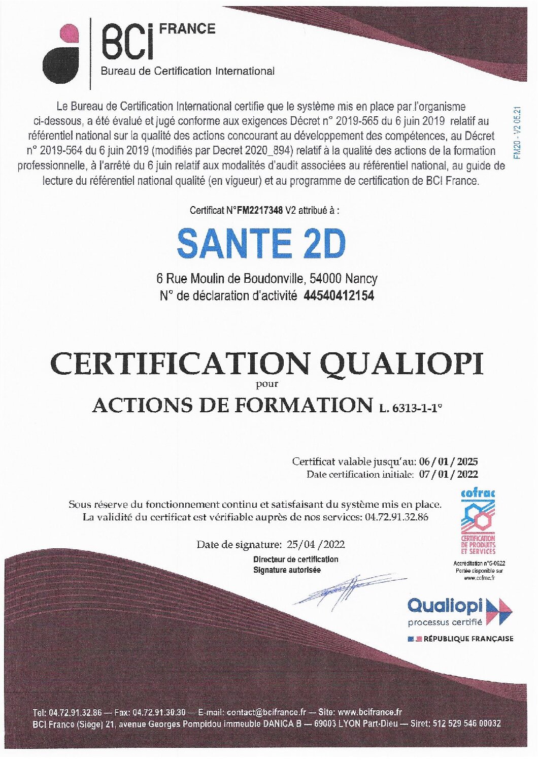 Santé2D Certificat-Qualiopi-2-pdf La formation  